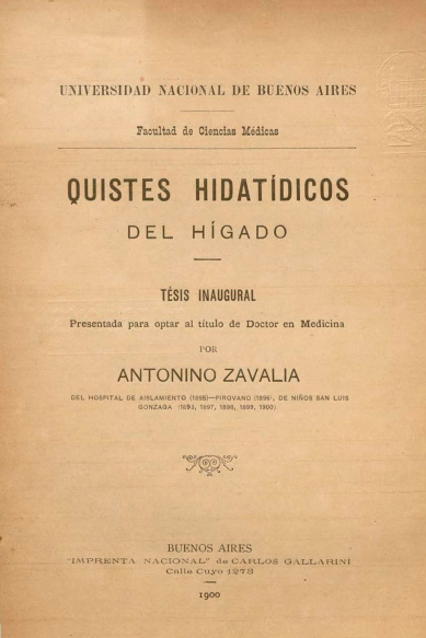 Quistes hidatídicos del hígado.1892