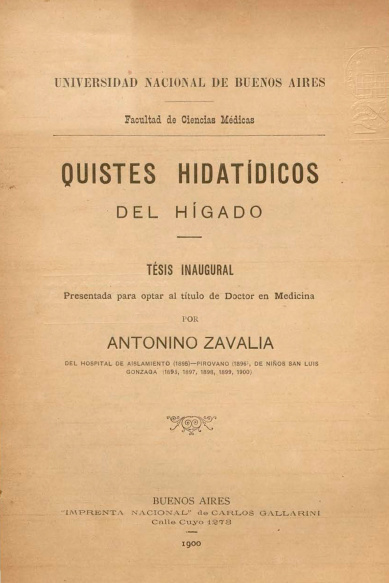 Quistes hidatídicos del hígado.1892