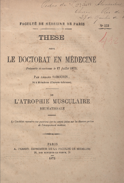 De l’atrophie musculaire : rhumatismale. 1873