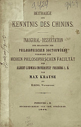 Beitrage zur kenntnis des chinins.1893