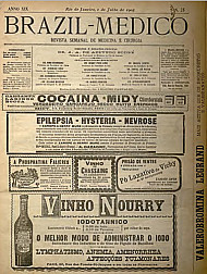 [Periódico] O Brazil-Medico : revista semanal de medicina e cirurgia, v. 19, P2, jul-dez, 1905