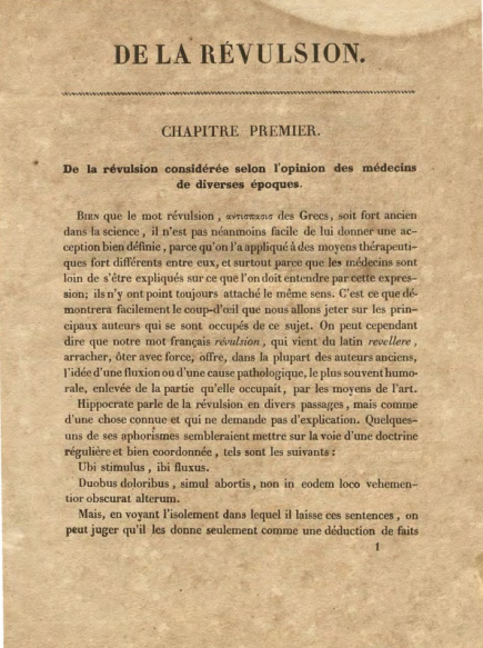 De la revulsion.1839