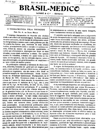 [Periódico] O Brazil-Medico : revista semanal de medicina e cirurgia, v. 42, P2, jul-dez, 1928