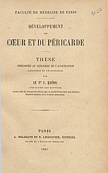 Développement du Coeur et du péricarde.1883