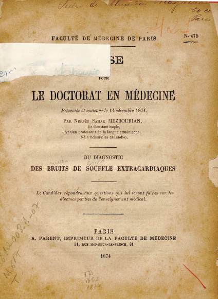 Du diagnostic des bruits de souffle extracardiaques.1874