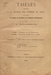 Recherches sur les tétrarhynques. 2re Thèse. -Propositions données par la facultè .1899