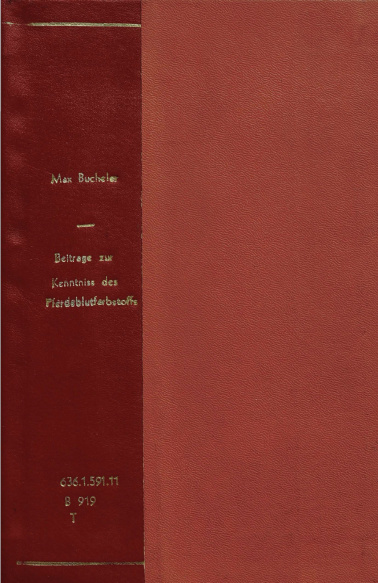Beitrage zur kenntniss des pefrdeblutfarbstoffs.1883