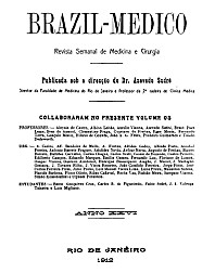 [Periódico] O Brazil-Medico : revista semanal de medicina e cirurgia, v. 26, 1912