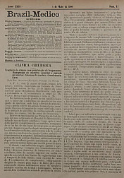 [Periódico] O Brazil-Medico : revista semanal de medicina e cirurgia, v. 23, P2, maio-ago, 1909
