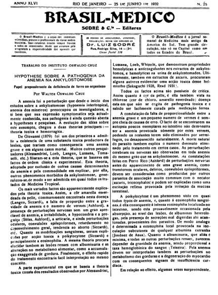[Periódico] O Brazil-Medico : revista semanal de medicina e cirurgia, v 46, P2, jul-dez, 1932