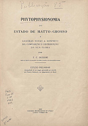 Phytophysionomia do Estado de Matto-Grosso.Publ. 85 v. 85 1923