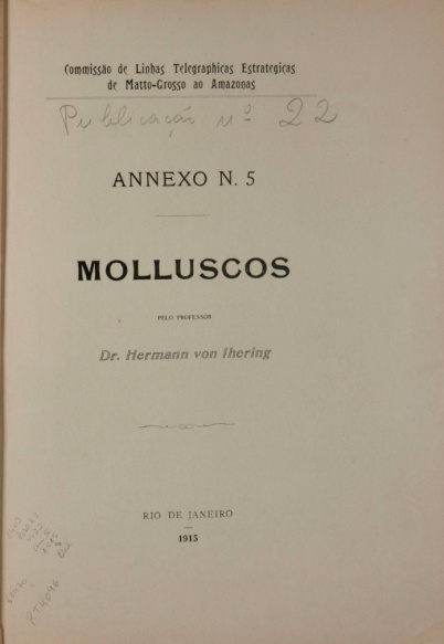 Molluscos. Publ. 22 V. 22 An.5 1915