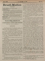 [Periódico] O Brazil-Medico : revista semanal de medicina e cirurgia, v. 23, P3, set-dez, 1909