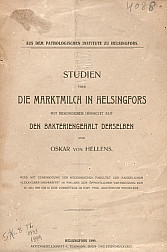 Studien uber die marktmilch in Helsingfors. 1899