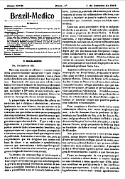 [Periódico] O Brazil-Medico : revista semanal de medicina e cirurgia, v. 18, 1904