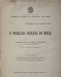 O problema indígena do Brasil. Publ. 88, 1926