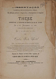 Da etiologia perante o diagnóstico, a therapêutica e a hygiene. 1897