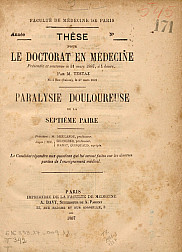 Paralysie douloureuse de la séptieme paire. 1887