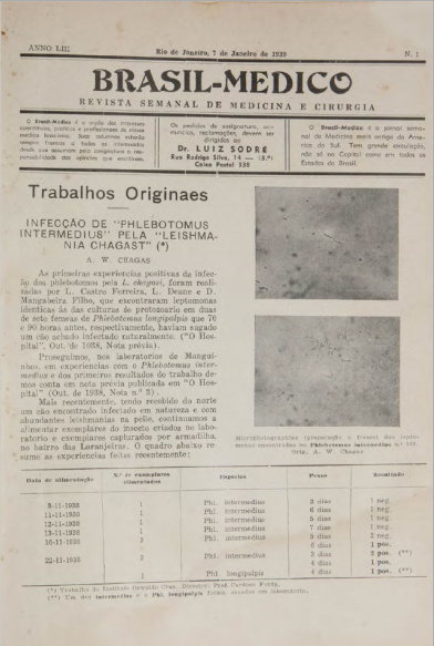 [Periódico] O Brazil-Medico : revista semanal de medicina e cirurgia, v. 53, P1, jan-abr, 1939