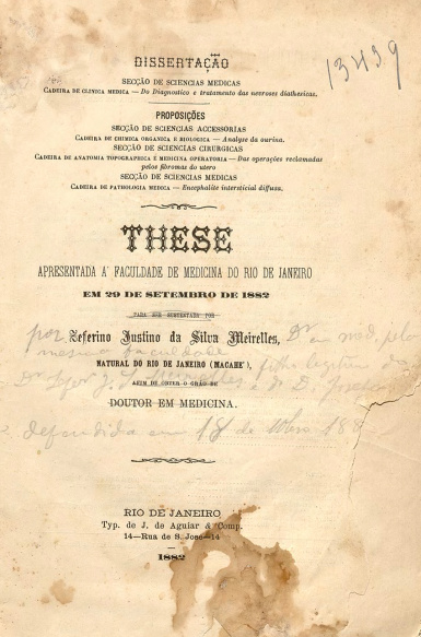 Do diagnostico e tratamento das nevroses diathesicas.1882