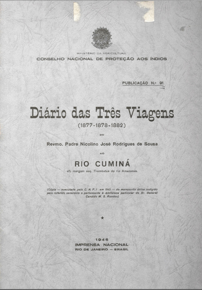 Diário das três viagens (1877-1878-1882). Publ. 91, 1946