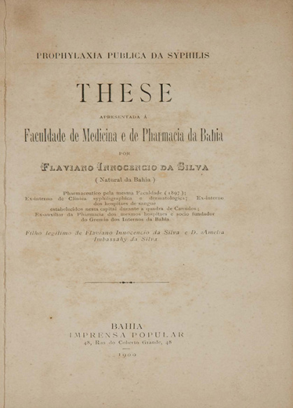 Prophylaxia Pública da Syphilis. 1900