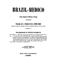 [Periódico] O Brazil-Medico : revista semanal de medicina e cirurgia, v. 17, 1903