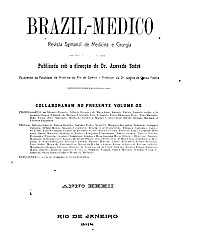 [Periódico] O Brazil-Medico : revista semanal de medicina e cirurgia, v. 32, 1918