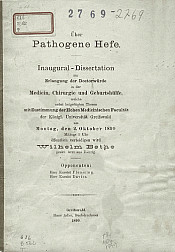 Uber pathogene hefe.1899