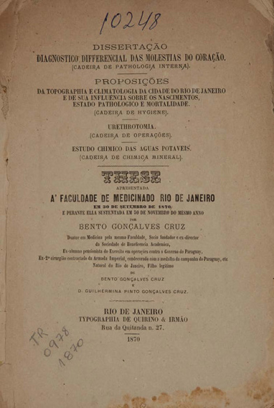 Diagnóstico differencial das moléstias do coração. 1870