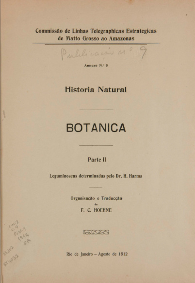 Historia Natural : Botanica . V.9, Publ. 9, Parte IV 1912