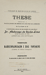 Rachistovainisação e suas vantagens .1911