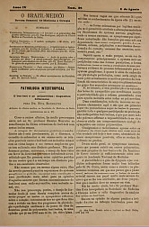 [Periódico] O Brazil-Medico : revista semanal de medicina e cirurgia, v. 4, P2, 1890