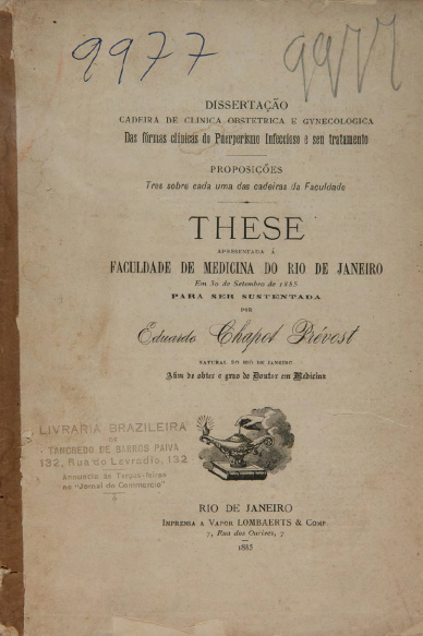 Das formas clínicas do puerperismo infeccioso e seu tratamento.1885