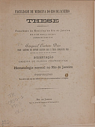 Hematologia normal no Rio de Janeiro. 1903