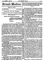 [Periódico] O Brazil-Medico : revista semanal de medicina e cirurgia, v. 39, P2, 1925