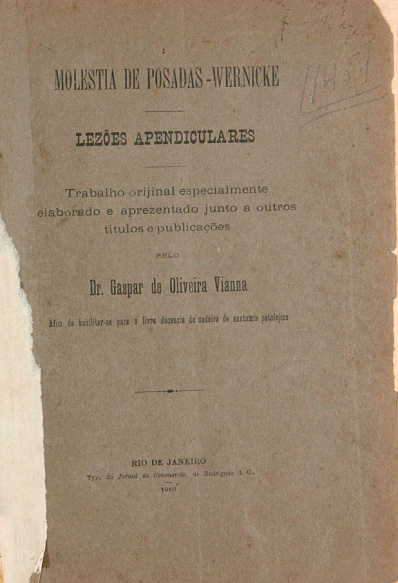 Molestia de posadas-Wernicke : lezões apendiculares.1913