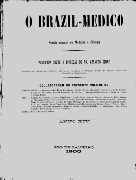 [Periódico] O Brazil-Medico : revista semanal de medicina e cirurgia, v. 14, 1900