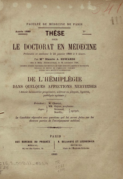 Le l'hémiplégie dans quelques affections nerveuses.1889