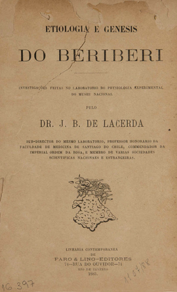 Etiologia e genesis do beriberi. 1883
