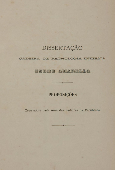 Febre amarella. 1886