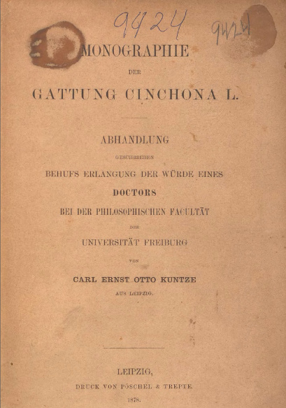 Monographie der Gattung Cinchona L. 1878