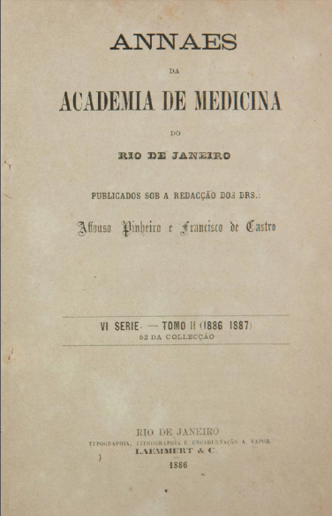 Anais da Academia de Medicina do Rio de Janeiro. v. 52, 1886-1887