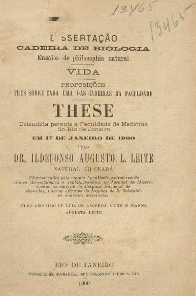 Ensaios de philosofia natural.1900