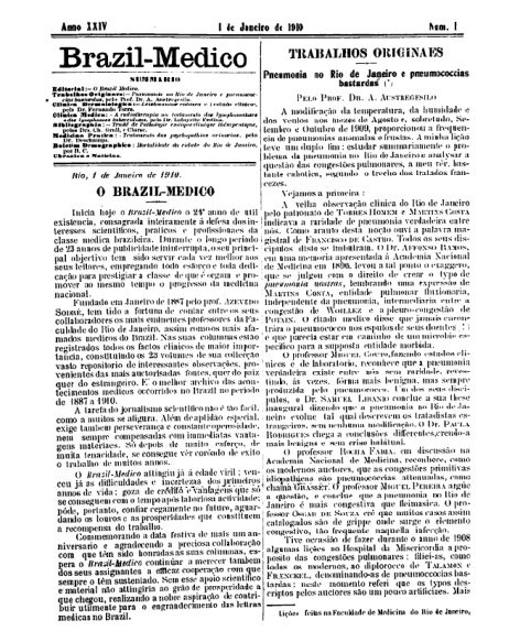 [Periódico] O Brazil-Medico : revista semanal de medicina e cirurgia, v. 24, 1910