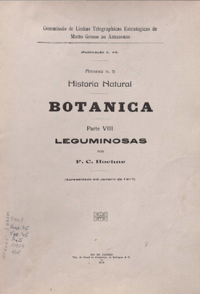 Historia Natural Parte VIII Leguminosas . Publ. 45 Vol. 45 1919